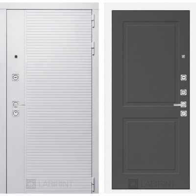 Входная дверь PIANO WHITE 11 - Графит софт купить в Москве Входная дверь PIANO WHITE 11 - Графит софт