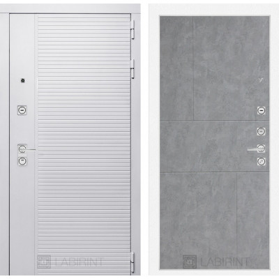 Входная дверь PIANO WHITE 21 - Бетон светлый купить в Москве Входная дверь PIANO WHITE 21 - Бетон светлый
