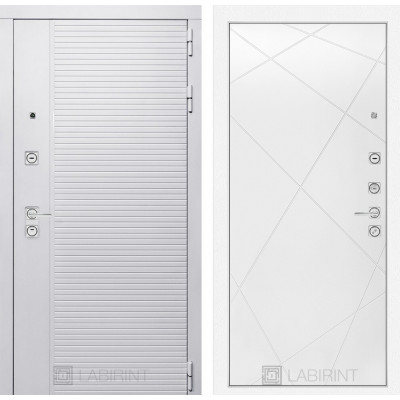 Входная дверь PIANO WHITE 24 - Белый софт купить в Москве Входная дверь PIANO WHITE 24 - Белый софт